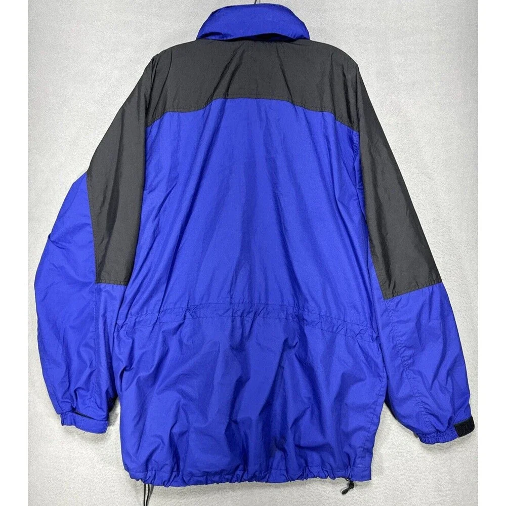 North Face Jacket Mens XL Blue Black Windbreaker Lined Retro Athleisure Gorpcore